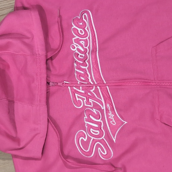 San Francisco CA Hot Pink Cotton Zip Hoodie - Picture 2 of 6